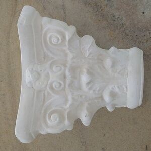 Plaster Corinthian wall sconce shelf rustic classic acanthus 7" h x 8" w